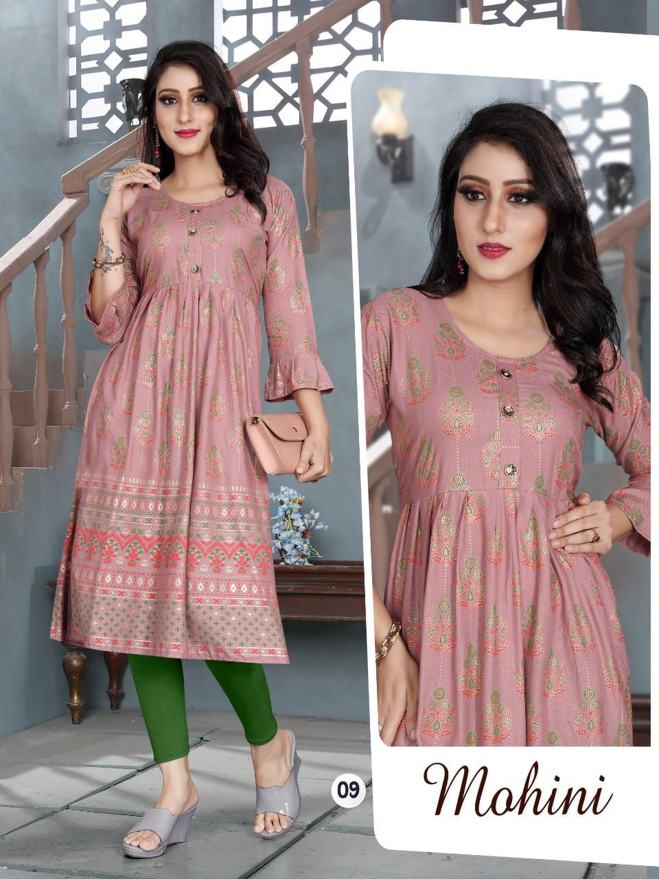 Aagya Mohini Fancy Ethnic Wear Rayon Designer  Anarkali Kurti Collection